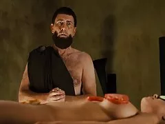 સુંદર સોનેરી તેના ગધેડા સાથે ટોટીને આરામ આપે સેકસ છે